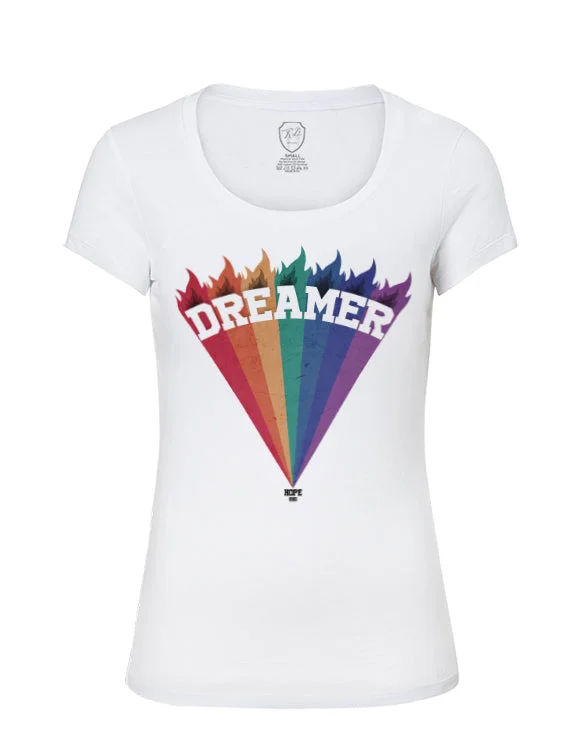 Vintage Colors Women's Graphic Printed T-shirt "Dreamer" WD377 Welt Pockets Slit Pockets Flap Pockets Vintage Colors Women's Graphic Printed T-shirt "Dreamer" WD377 Welt Pockets Slit Pockets Flap Pockets