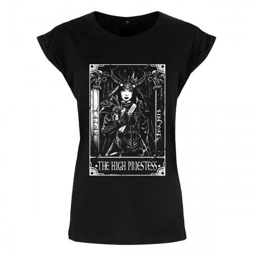 Deadly Tarot Womens/Ladies The High Priestess T-Shirt Handmade Hand-knitted Hand-woven Deadly Tarot Womens/Ladies The High Priestess T-Shirt Handmade Hand-knitted Hand-woven
