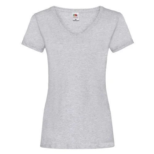 Fruit of the Loom Womens/Ladies Valueweight Heather Deep V T-Shirt Beaded Sequined Faux Fur Fruit of the Loom Womens/Ladies Valueweight Heather Deep V T-Shirt Beaded Sequined Faux Fur