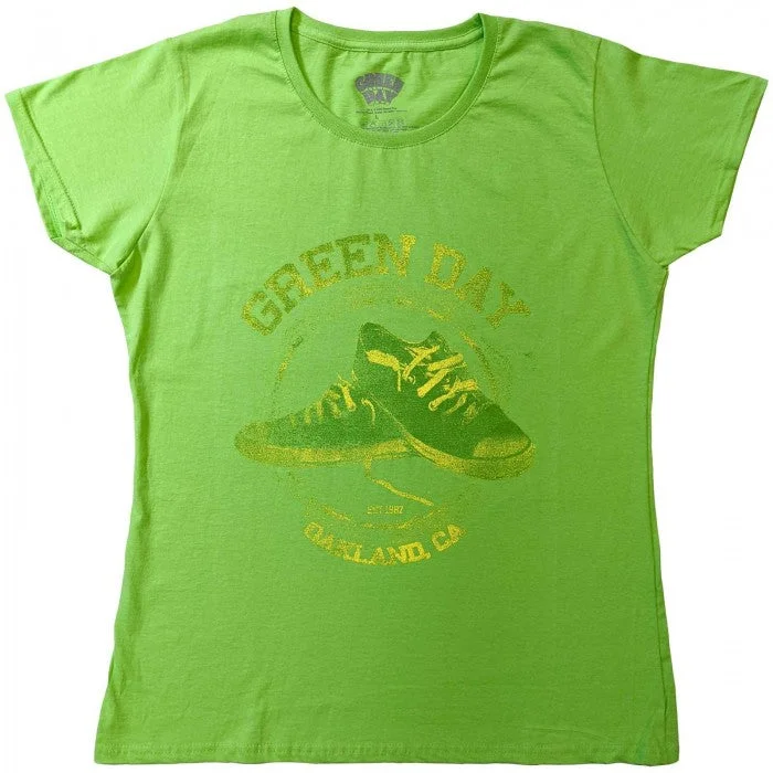 Green Day Womens/Ladies All Stars Cotton T-Shirt Mesh Fabric Canvas Fabric Denim Fabric Green Day Womens/Ladies All Stars Cotton T-Shirt Mesh Fabric Canvas Fabric Denim Fabric