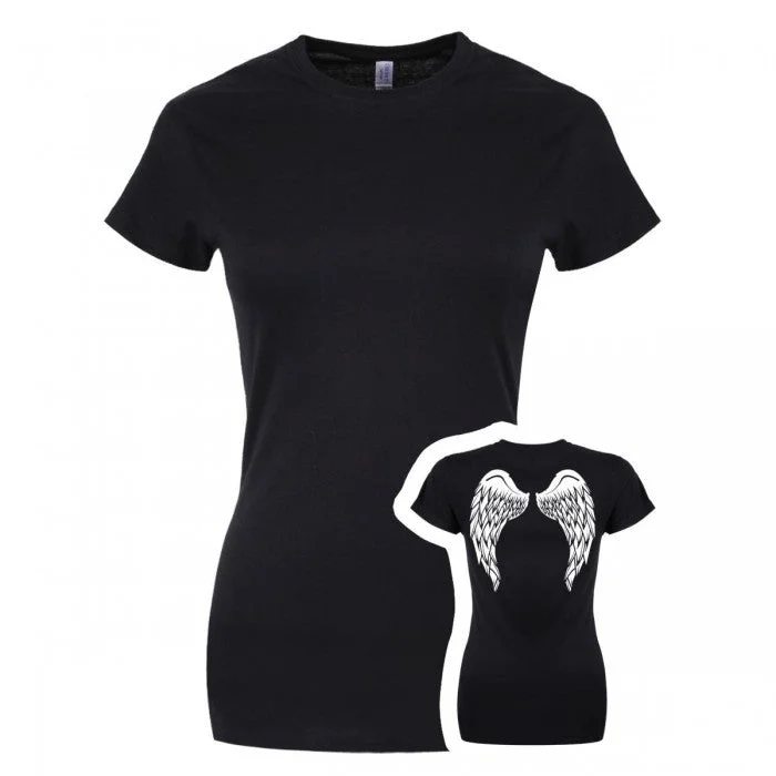 Grindstore Womens/Ladies Angel Wings T-Shirt Layered Multi-layer Single Layer