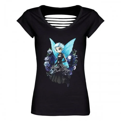 Hexxie Womens/Ladies Make Your Own Magic Juniper T-Shirt Collared Crew Neck Turtle Neck Hexxie Womens/Ladies Make Your Own Magic Juniper T-Shirt Collared Crew Neck Turtle Neck