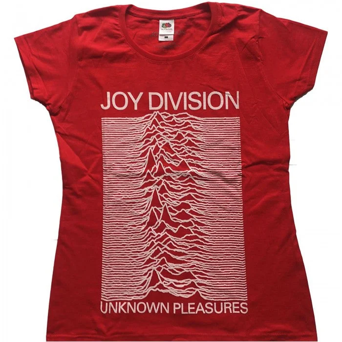 Joy Division Womens/Ladies Unknown Pleasures Cotton T-Shirt Collared Crew Neck Turtle Neck Joy Division Womens/Ladies Unknown Pleasures Cotton T-Shirt Collared Crew Neck Turtle Neck