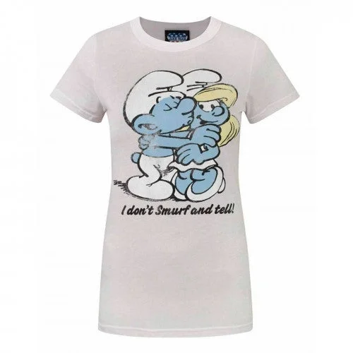 Junk Food Womens/Ladies Smurf And Tell The Smurfs T-Shirt Houndstooth Herringbone Solid Junk Food Womens/Ladies Smurf And Tell The Smurfs T-Shirt Houndstooth Herringbone Solid