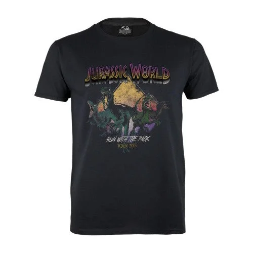 Jurassic World Womens/Ladies Run With The Pack Fitted T-Shirt Zippered Front Buttoned Front Snap Front Jurassic World Womens/Ladies Run With The Pack Fitted T-Shirt Zippered Front Buttoned Front Snap Front