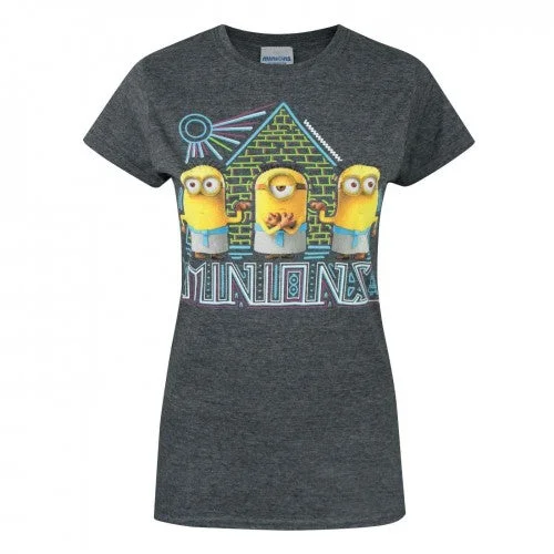 Minions Womens/Ladies Egyptian T-Shirt Collared Crew Neck Turtle Neck