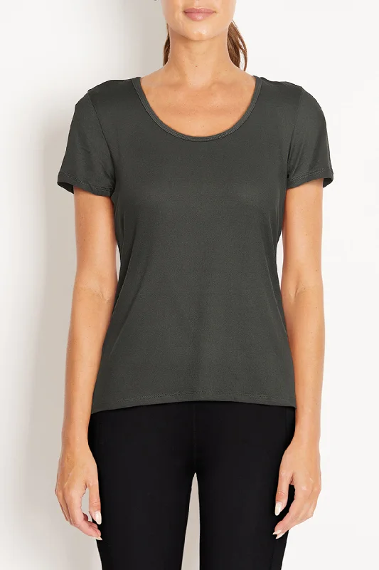 Emma Tee Notch Collar Peter Pan Collar Cowl Neck