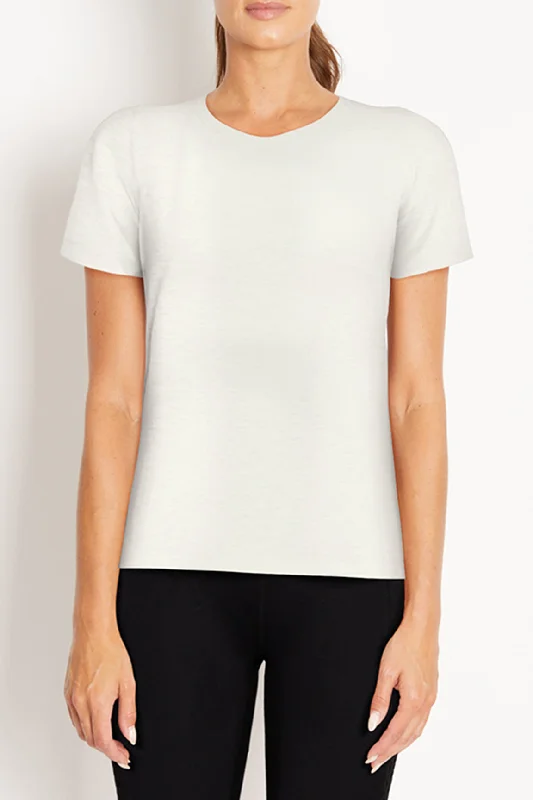 Lia Short Sleeve Tee Print Jacquard Patchwork