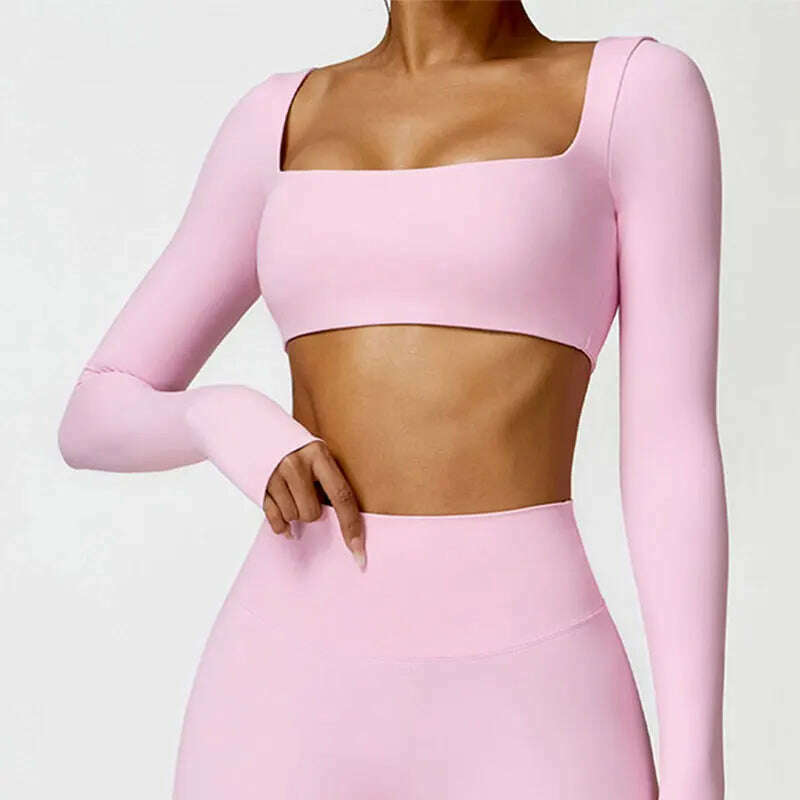 New Yoga Long sleeved Women's Outdoor Running Fitness Wear T-shirt Long sleeved Yoga Shirt Gym Push Up Workout Single Piece Top Embroidered Appliqued Beaded New Yoga Long sleeved Women's Outdoor Running Fitness Wear T-shirt Long sleeved Yoga Shirt Gym Push Up Workout Single Piece Top Embroidered Appliqued Beaded
