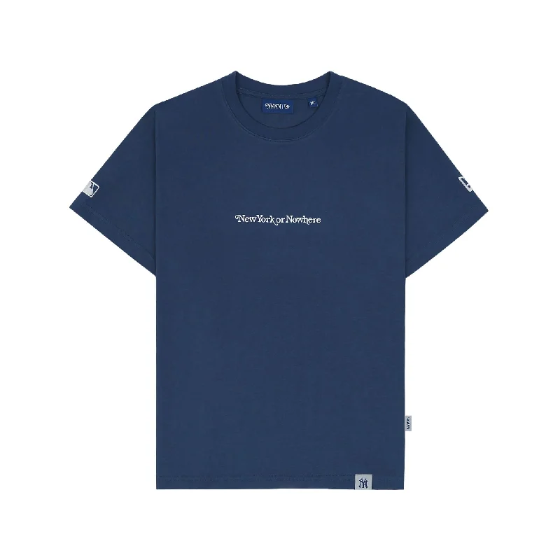 New York or Nowhere x New York Yankees Navy Women's T-Shirt Fitted T-Shirt Seamless Stretchy New York or Nowhere x New York Yankees Navy Women's T-Shirt Fitted T-Shirt Seamless Stretchy