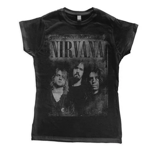 Nirvana Womens/Ladies Faded Faces Cotton T-Shirt Chenille Blend Fleece Blend Nylon Blend Nirvana Womens/Ladies Faded Faces Cotton T-Shirt Chenille Blend Fleece Blend Nylon Blend