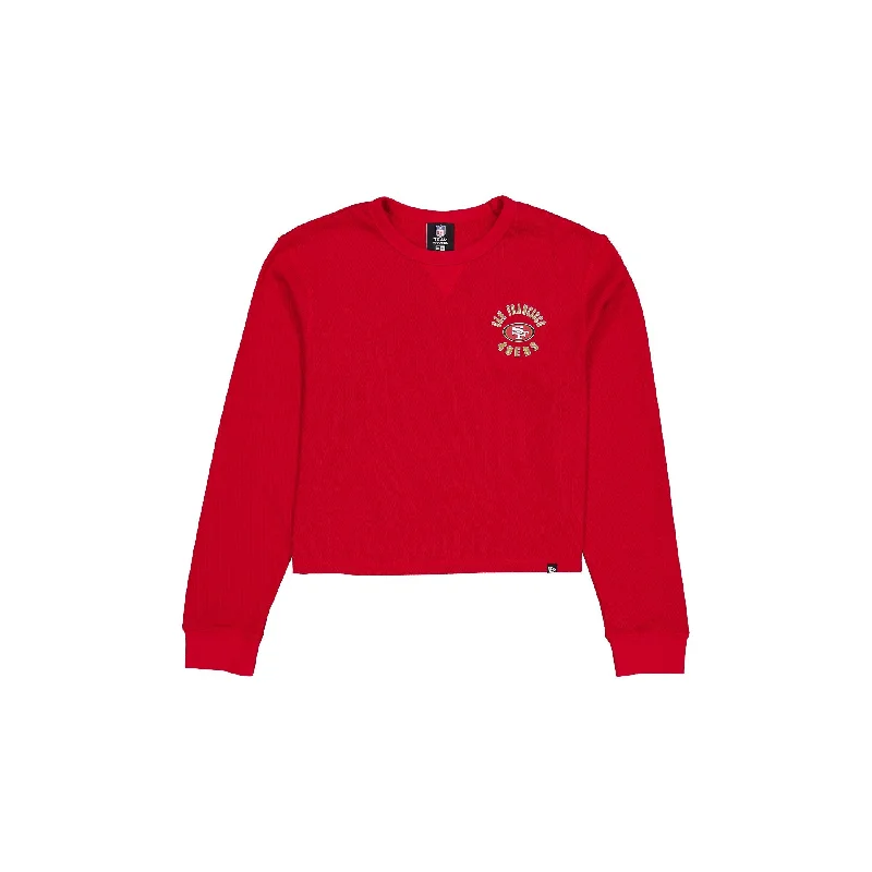 San Francisco 49ers Sport Night T-Shirt Women's Long Sleeve Welt Pockets Slit Pockets San Francisco 49ers Sport Night T-Shirt Women's Long Sleeve Welt Pockets Slit Pockets