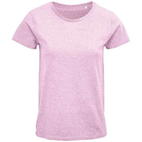 SOLS Womens/Ladies Crusader Heather Organic T-Shirt Zippered Front Buttoned Front Snap Front SOLS Womens/Ladies Crusader Heather Organic T-Shirt Zippered Front Buttoned Front Snap Front
