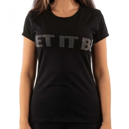 The Beatles Womens/Ladies Let It Be Embellished T-Shirt Basic T-Shirt Crew Neck Short Sleeve The Beatles Womens/Ladies Let It Be Embellished T-Shirt Basic T-Shirt Crew Neck Short Sleeve