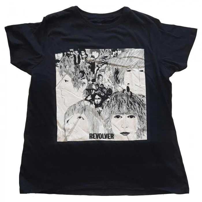 The Beatles Womens/Ladies Revolver Album Cotton T-Shirt Cotton Fabric Linen Fabric Terry Fabric The Beatles Womens/Ladies Revolver Album Cotton T-Shirt Cotton Fabric Linen Fabric Terry Fabric