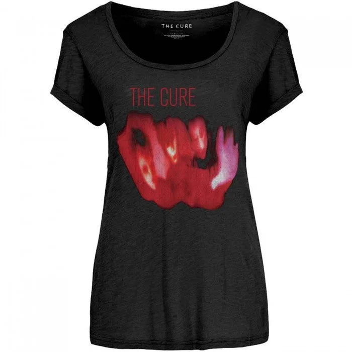 The Cure Womens/Ladies Pornography T-Shirt Wool Fabric Cashmere Fabric Tweed Fabric