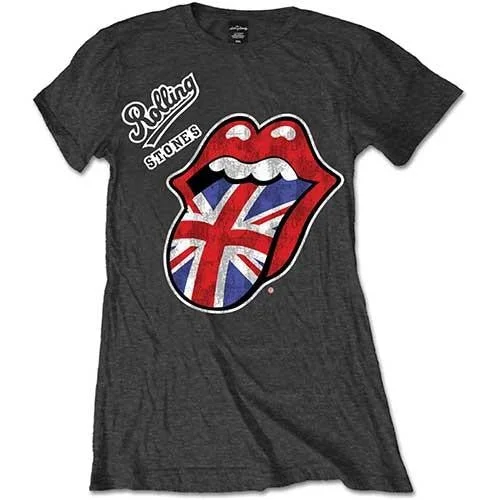 The Rolling Stones Womens/Ladies Union Jack Logo T-Shirt Modern Contemporary Chic