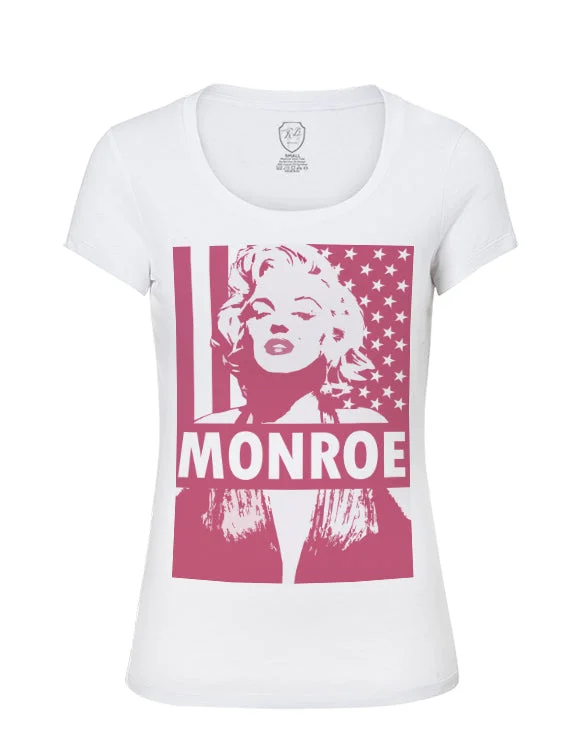 Womens T-shirt Marilyn Monroe ART Cool Graphic Tee WD05P Polka Dot Checkered Tartan