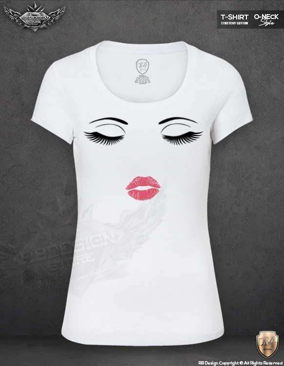 Women's Tredny Eyelashes Lips T-shirt Cool Tumblr Stylish Top WD312 Terry Blend Velvet Blend Canvas Blend Women's Tredny Eyelashes Lips T-shirt Cool Tumblr Stylish Top WD312 Terry Blend Velvet Blend Canvas Blend