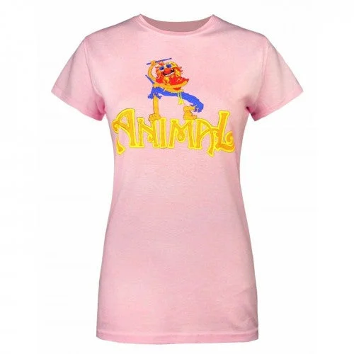 Worn Womens/Ladies Animal Drummer The Muppets T-Shirt Front Pockets Side Pockets Patch Pockets Worn Womens/Ladies Animal Drummer The Muppets T-Shirt Front Pockets Side Pockets Patch Pockets