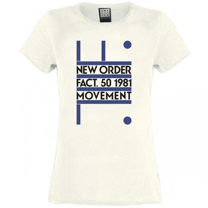 Amplified Womens/Ladies Movement New Order T-Shirt Print Jacquard Patchwork
