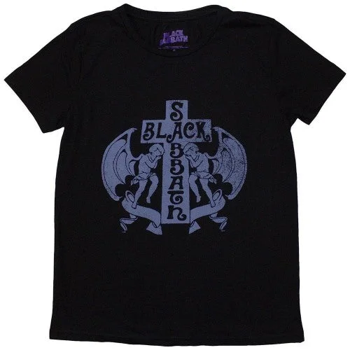 Black Sabbath Womens/Ladies Angels T-Shirt Spandex Blend Rayon Blend Denim Blend