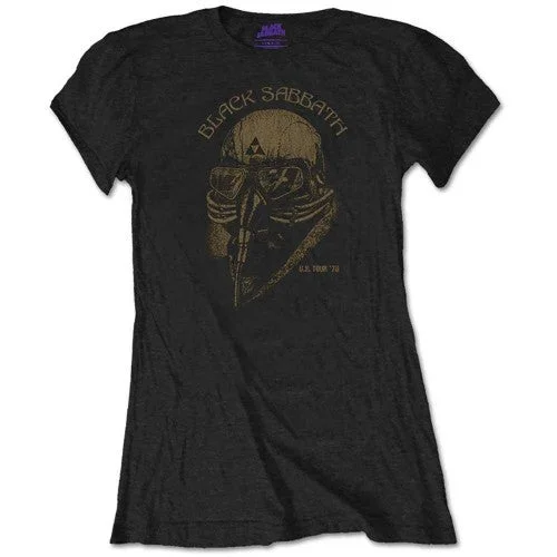 Black Sabbath Womens/Ladies US Tour 1978 T-Shirt Graphic T-Shirt Round Neck Polyester Black Sabbath Womens/Ladies US Tour 1978 T-Shirt Graphic T-Shirt Round Neck Polyester