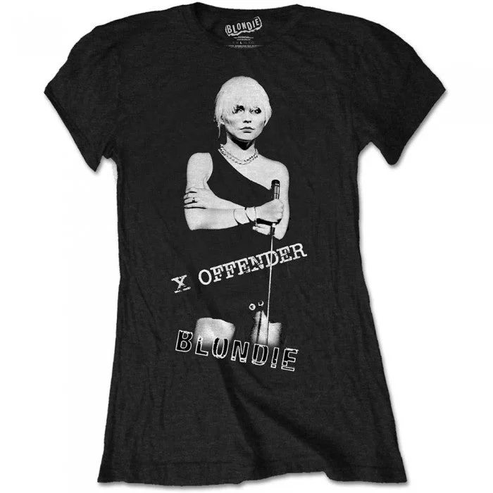 Blondie Womens/Ladies X Offender T-Shirt Collared T-Shirt Boat Neck A-Line