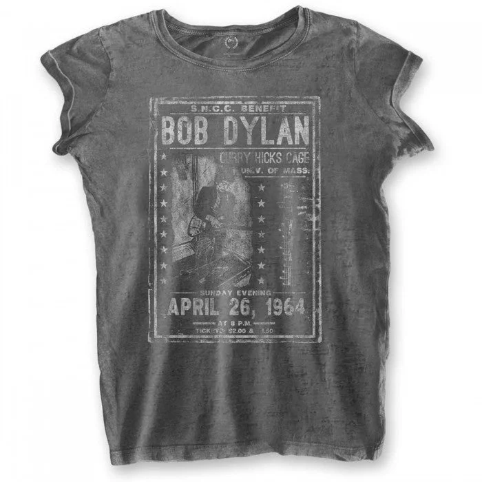 Bob Dylan Womens/Ladies Curry Hicks Cage Burnout Cotton T-Shirt Elasticated Padded Insulated Bob Dylan Womens/Ladies Curry Hicks Cage Burnout Cotton T-Shirt Elasticated Padded Insulated