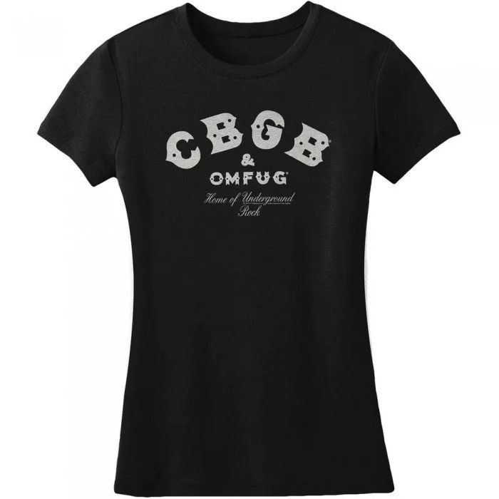 CBGB Womens/Ladies Classic Logo Cotton T-Shirt Machine Wash Dry Clean Hand Wash