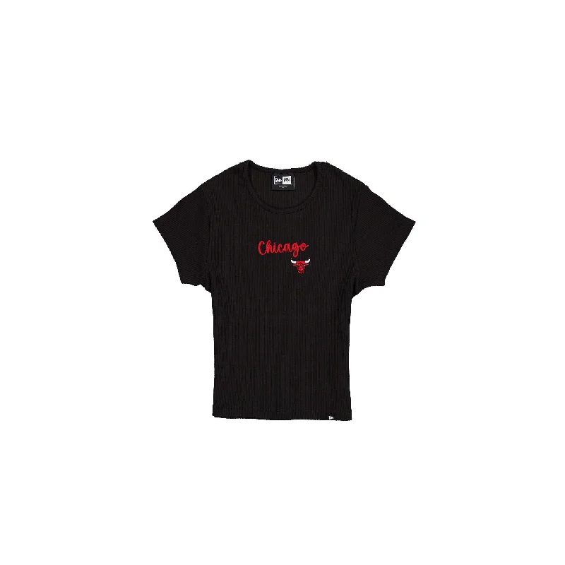 Chicago Bulls Sport Classics Women's Baby Tee Print Jacquard Patchwork