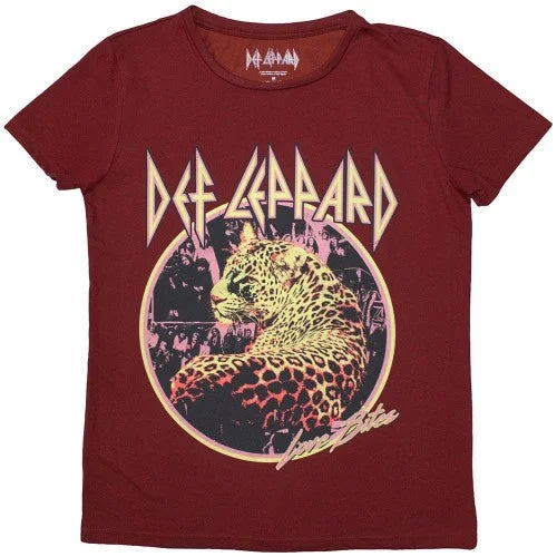 Def Leppard Womens/Ladies Love Bites T-Shirt Graphic T-Shirt Round Neck Polyester