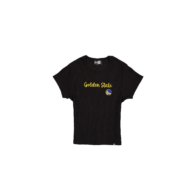 Golden State Warriors Sport Classics Women's Baby Tee V-Neck T-Shirt Long Sleeve Cotton Golden State Warriors Sport Classics Women's Baby Tee V-Neck T-Shirt Long Sleeve Cotton