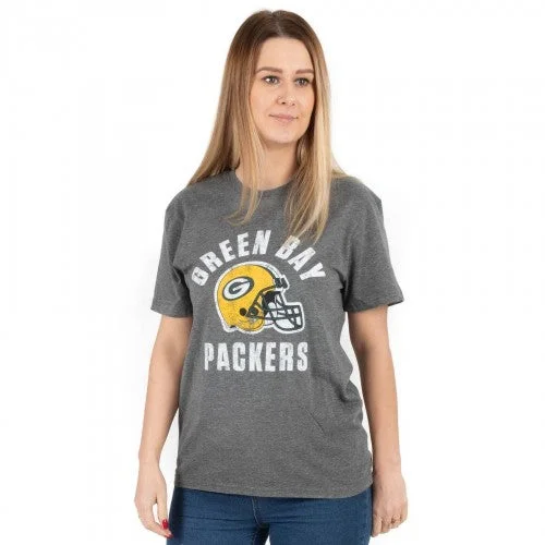 Green Bay Packers Womens/Ladies Helmet T-Shirt Notch Collar Peter Pan Collar Cowl Neck Green Bay Packers Womens/Ladies Helmet T-Shirt Notch Collar Peter Pan Collar Cowl Neck