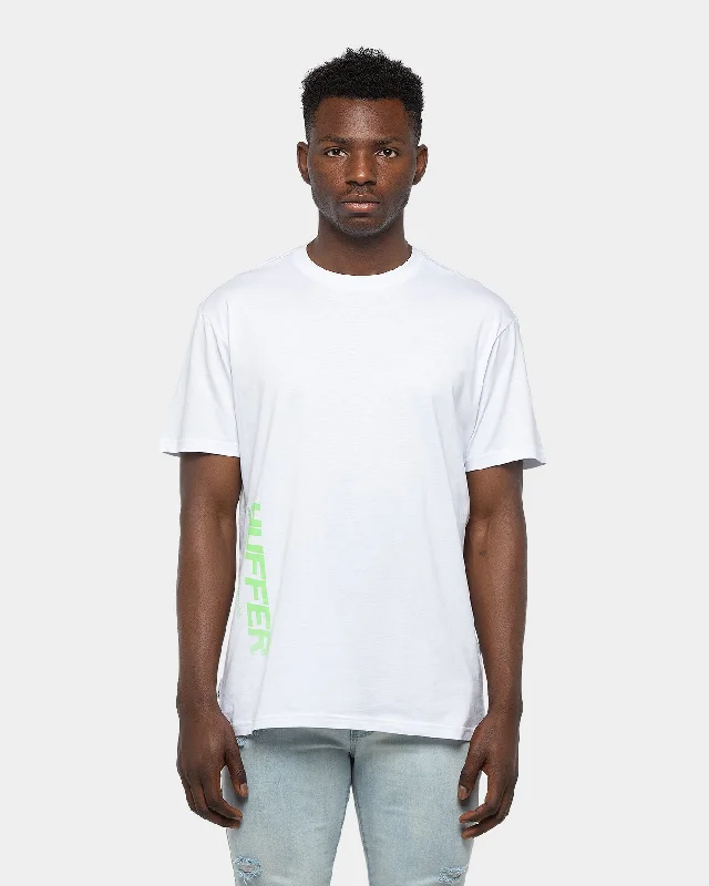 Huffer Sup Racketeering Tee White Cotton Fabric Linen Fabric Terry Fabric