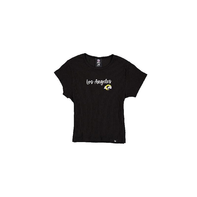 Los Angeles Rams Sport Classics Women's Baby Tee Handmade Hand-knitted Hand-woven