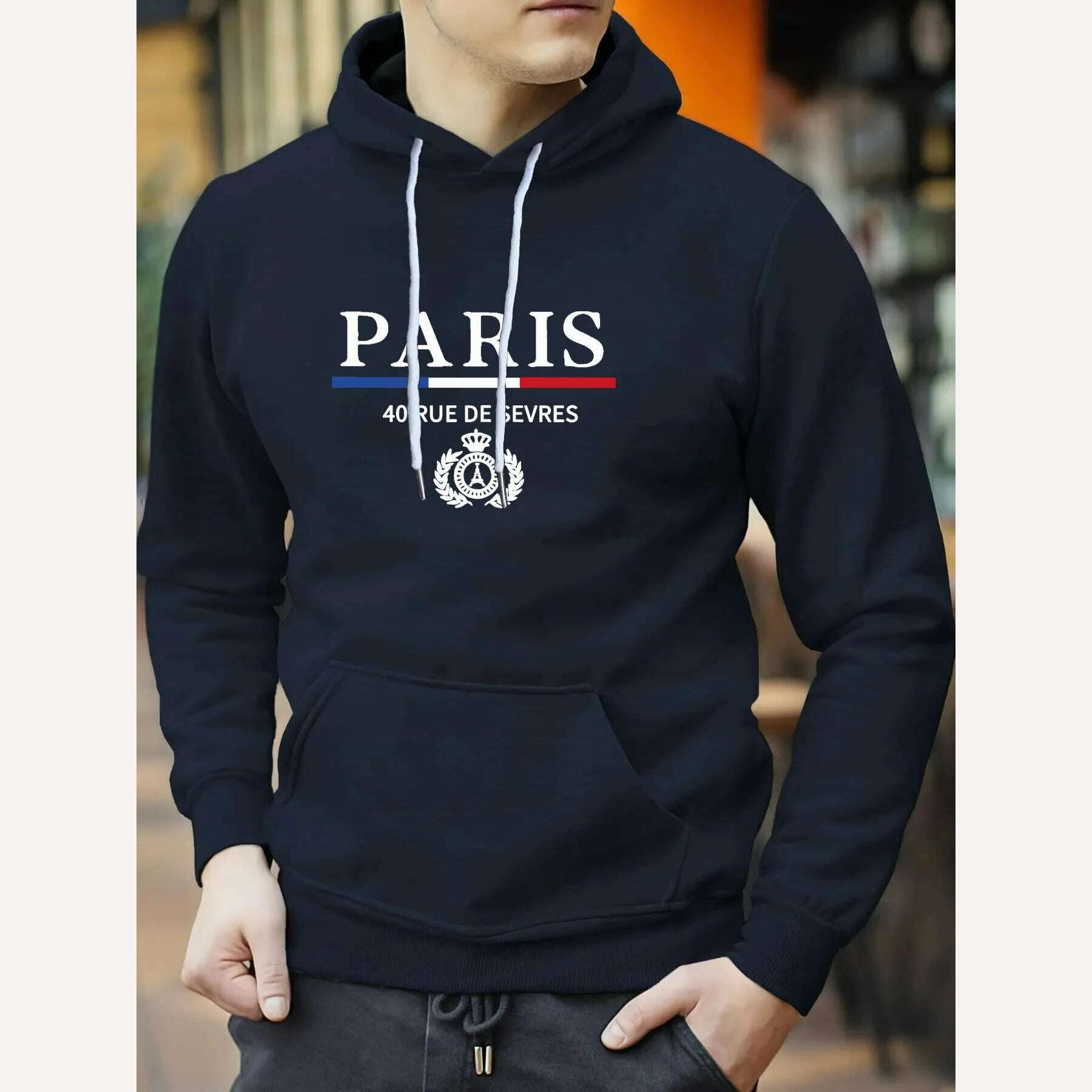 Men's Autumn Winter Hooded Fashion Sweater Tshirt Tops Ribbed T-Shirt High Neck Heavyweight Men's Autumn Winter Hooded Fashion Sweater Tshirt Tops Ribbed T-Shirt High Neck Heavyweight