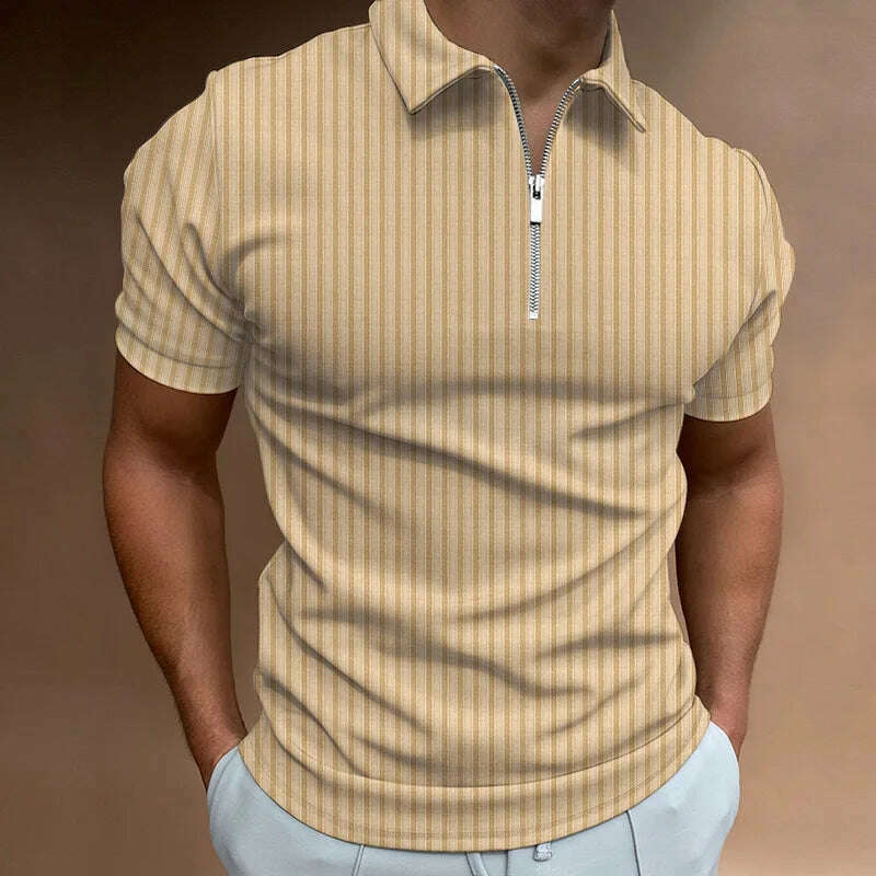 Men's Fashion Polo Shirts 2023 Summer Stripe Zipper Mens Polo Shirt Solid T-Shirt Brand Short-Sleeved Shirt Casual Slim Tops Machine Wash Dry Clean Hand Wash Men's Fashion Polo Shirts 2023 Summer Stripe Zipper Mens Polo Shirt Solid T-Shirt Brand Short-Sleeved Shirt Casual Slim Tops Machine Wash Dry Clean Hand Wash