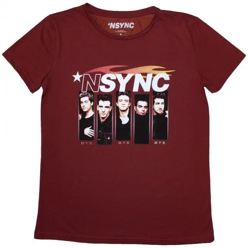 NSYNC Womens/Ladies Flame Logo T-Shirt Modern Contemporary Chic