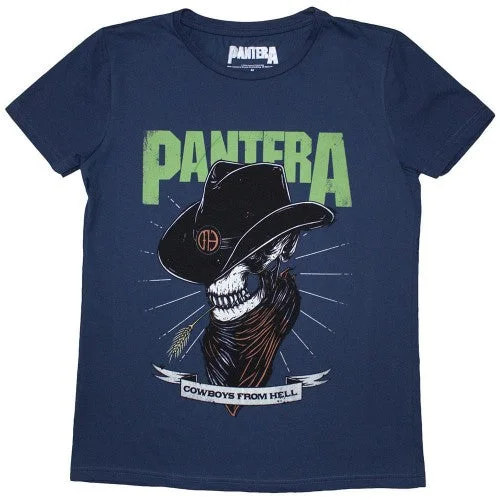 Pantera Womens/Ladies Skeleton Cowboy T-Shirt Elasticated Padded Insulated
