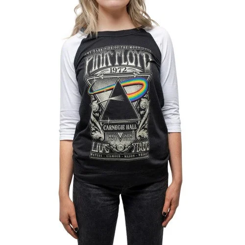 Pink Floyd Womens/Ladies Carnegie Hall Poster T-Shirt Elegant Classic Vintage
