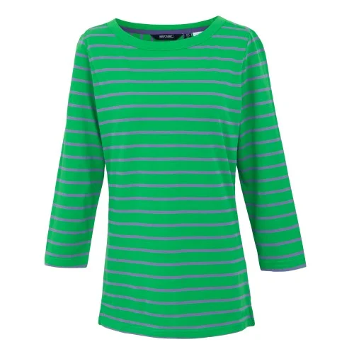 Regatta Womens/Ladies Baylette II Striped T-Shirt Graphic Embroidered Appliqued