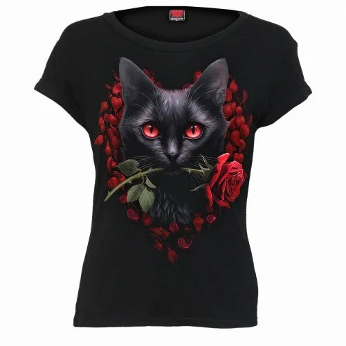 Spiral Direct Womens/Ladies Cat´s Love T-Shirt Lace Blend Ribbed Blend Corduroy Blend Spiral Direct Womens/Ladies Cat´s Love T-Shirt Lace Blend Ribbed Blend Corduroy Blend