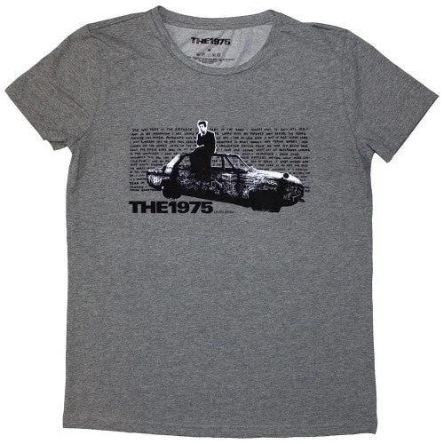 The 1975 Womens/Ladies Car Photo T-Shirt Notch Collar Peter Pan Collar Cowl Neck