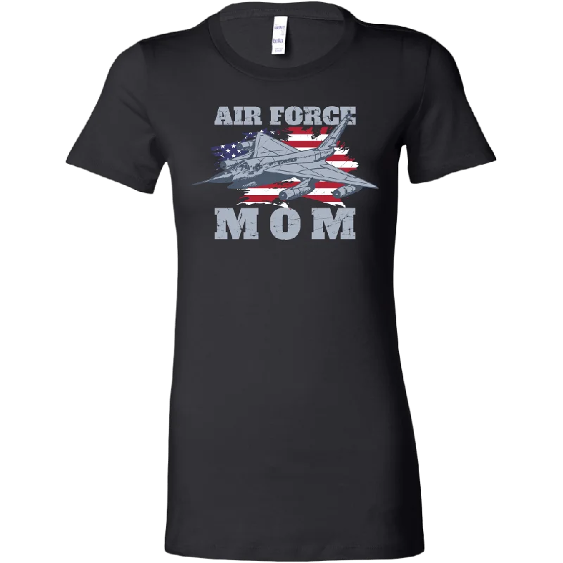 Air Force Mom Women's T-shirt Seamless Knitted Crochet
