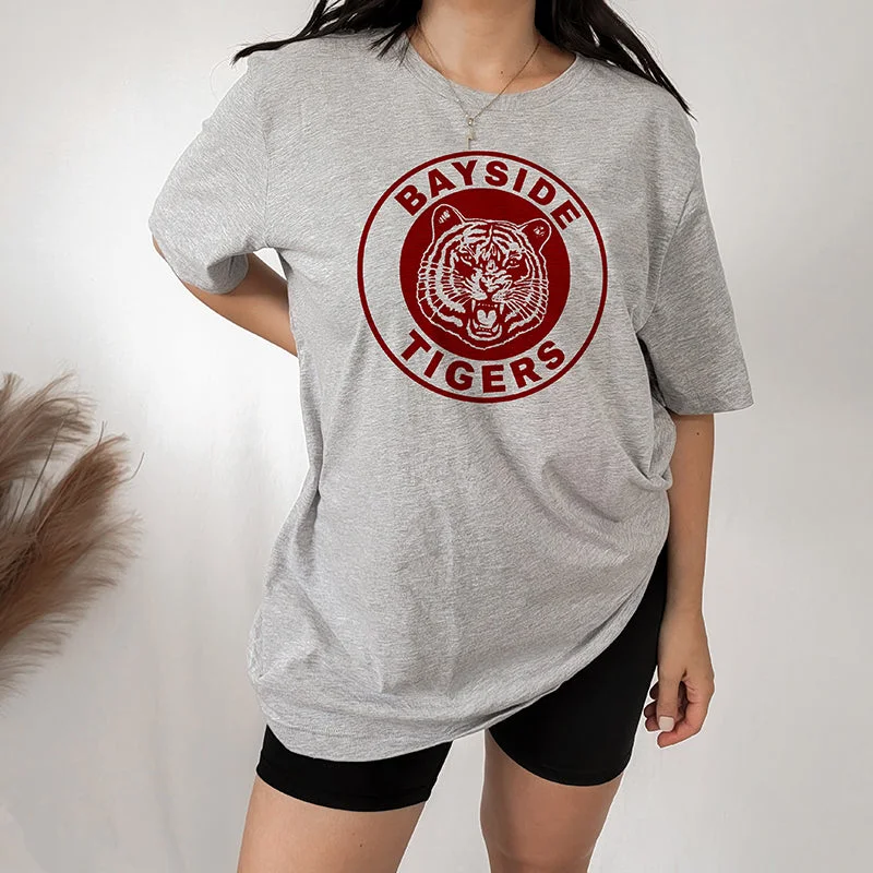 Bayside Tigers Lightweight Graphic Tee Embroidered Appliqued Beaded