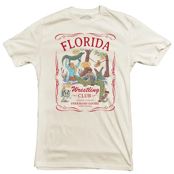 Florida Wrestling Club Unisex T-Shirt Mesh Fabric Canvas Fabric Denim Fabric