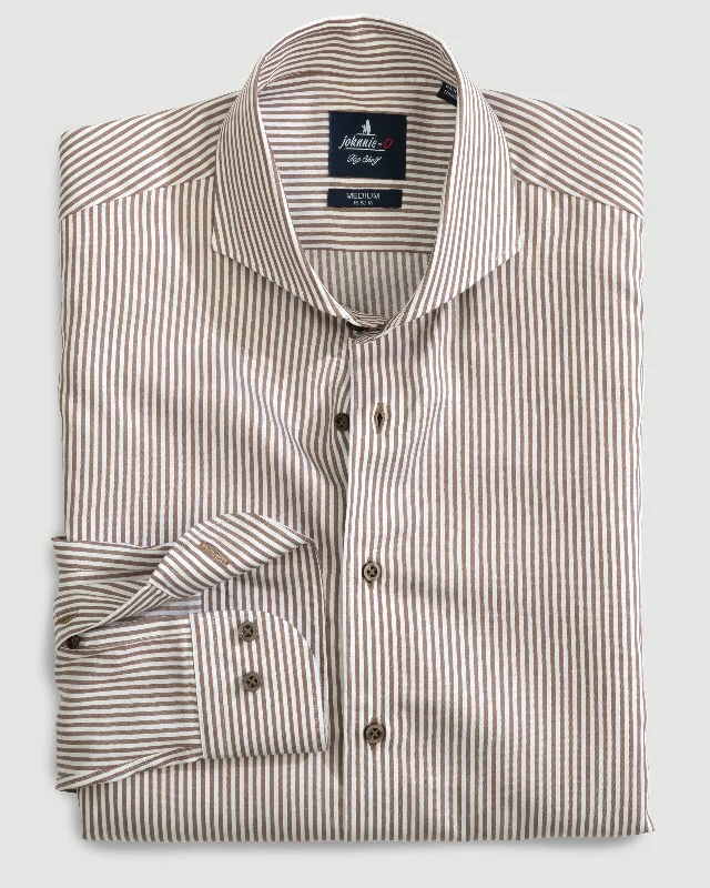 Judes Top Shelf Button Up Shirt - Coffee Zippered Front Buttoned Front Snap Front