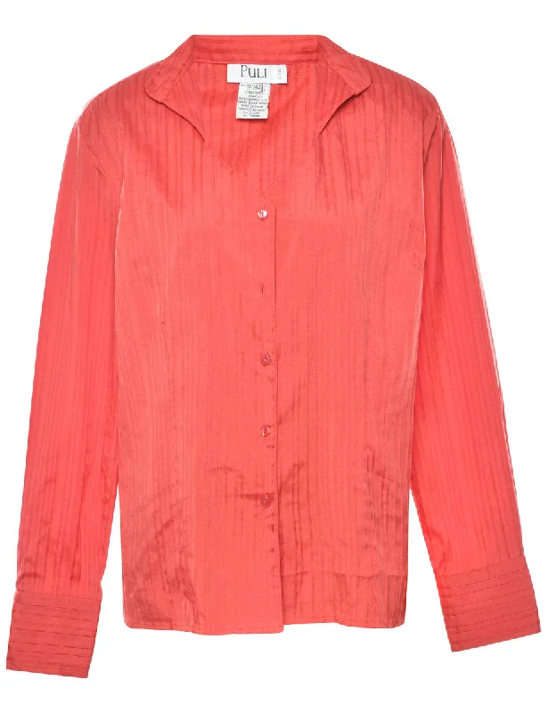 Long Sleeved Blouse - L Classic Striped Blouse