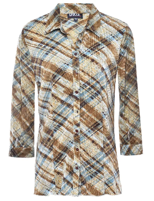 Long Sleeved Blouse - M Stylish Wrap Blouse